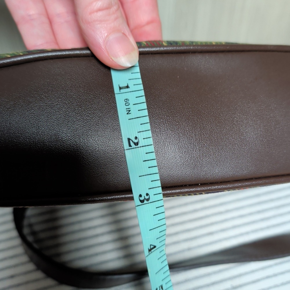 Chaps Milano Plaid Crossbody Bag Medium‎ Green Red Excellent Tartan Preppy Purse - Picture 11 of 12